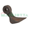 Mazza per trincia , diametro foro 16,5 larghezza attacco superiore 22 larghezza taglio lama 75 raggio 94