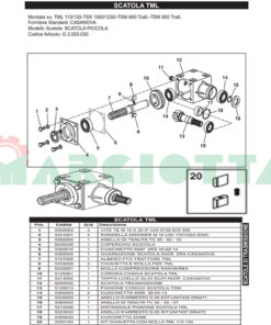 Kit chiavetta con molla TML 115-130 Zanon cod. 2050193