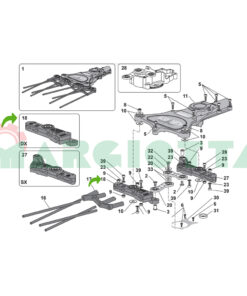 Settore completo (DX) senza bacchette Zanon cod. 3250196