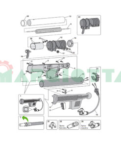 Asta di prolunga per abbacchiatore elettrico Zanon cod. 2060043-2060045