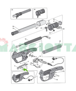 Levetta sicurezza impugnatura asta telescopica e fissa Zanon cod. 5400063