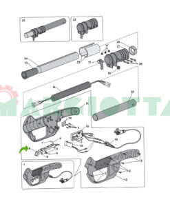 Leva comando impugnatura Elettrica (giallo) Zanon cod. 5400192