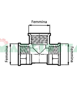 Raccordo femmina a "T" Arag prodotto variabile