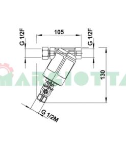 Filtri completi a ghiera M146 con rubinetto di drenaggio con attacco 1/2" G prodotto variabile