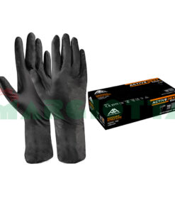 Guanti in nitrile nero con polsino lungo Active Dext confezione da 100 pezzi