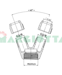 Portagetti 2 vie senza ugelli per atomizzatori