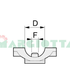 Portagetto per diserbo portaugello a morsetto con tappo filettato BSP da 3/8" Arag