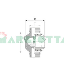 Valvola di non ritorno con attacco a forchetta T5 M Arag 504201D