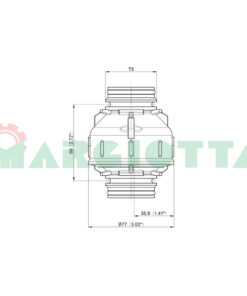 Valvola di non ritorno con attacco a forchetta T5 M Arag 504201D